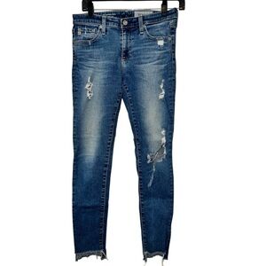 AG Adriano Goldschmied The Legging Super Skinny Destroyed Stretch Ankle Jeans 27
